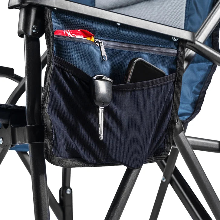Timber Ridge Padded Folding Quad Chair with Side Organizer - image 4