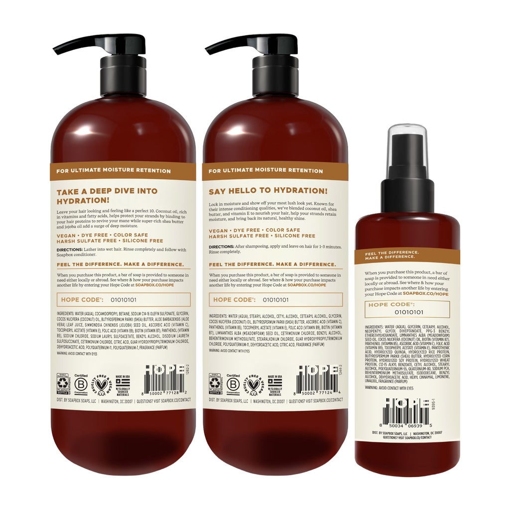 Soapbox Coconut & Shea Hair Care Bundle - product image