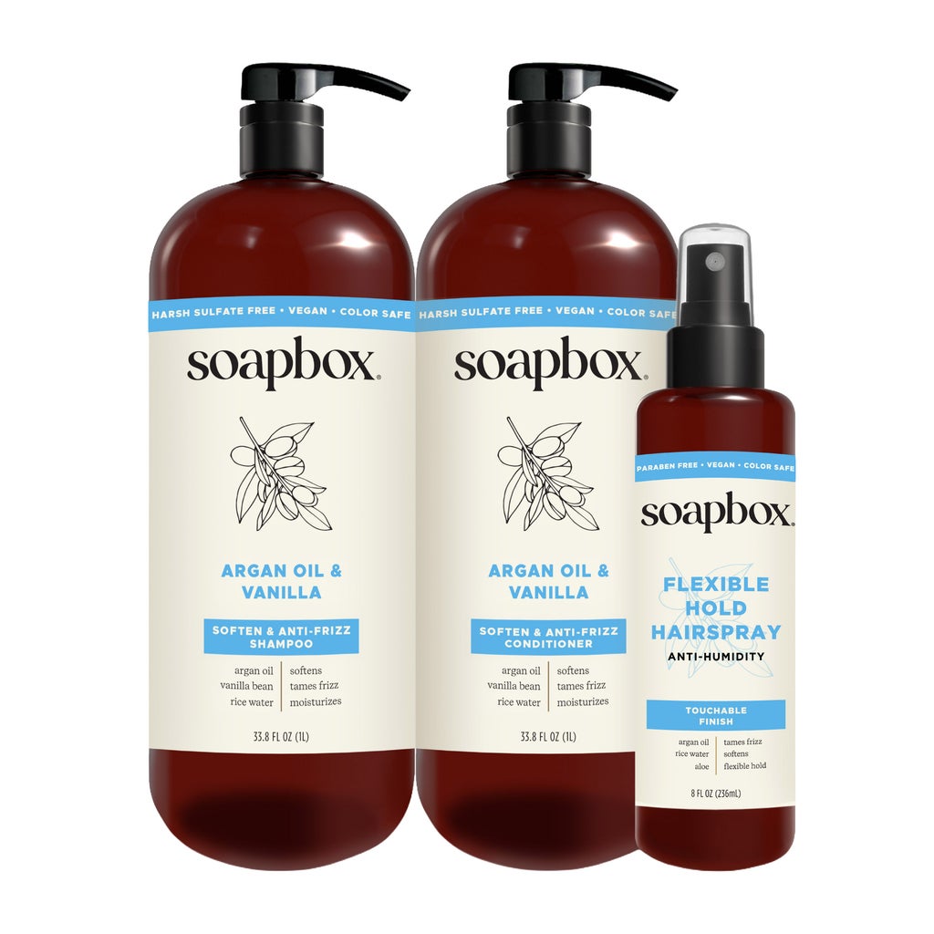 Soapbox Argan Oil & Vanilla Hair Care Bundle - product image