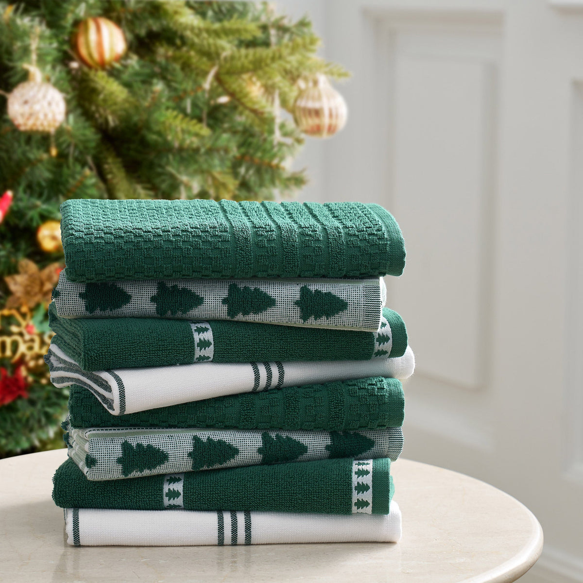 Holiday Kitchen Towels, 8-pack