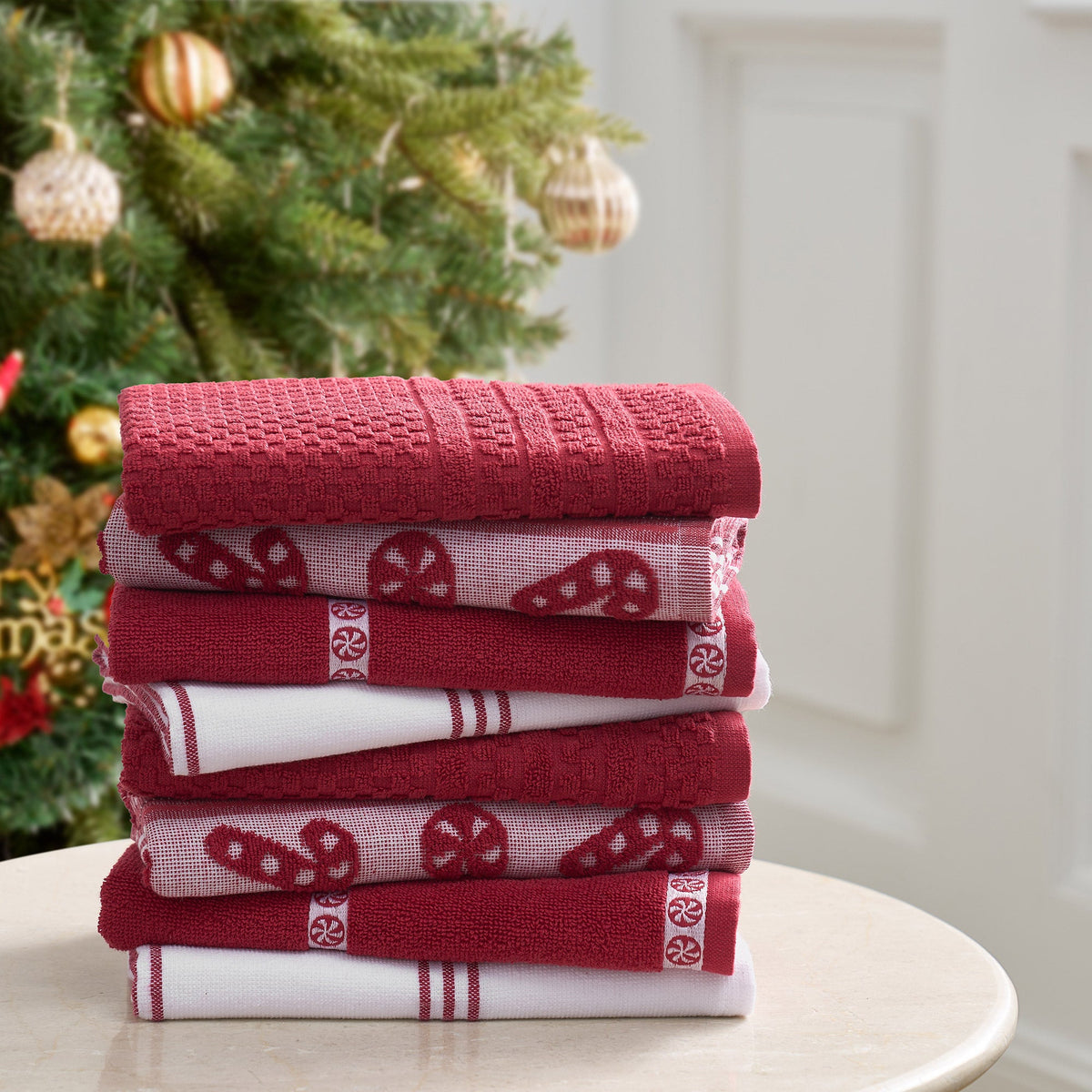 Holiday Kitchen Towels, 8-pack