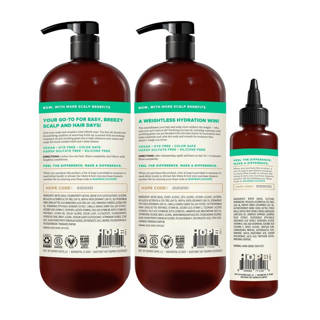 Soapbox Tea Tree & Mint Hair Care Bundle - product image