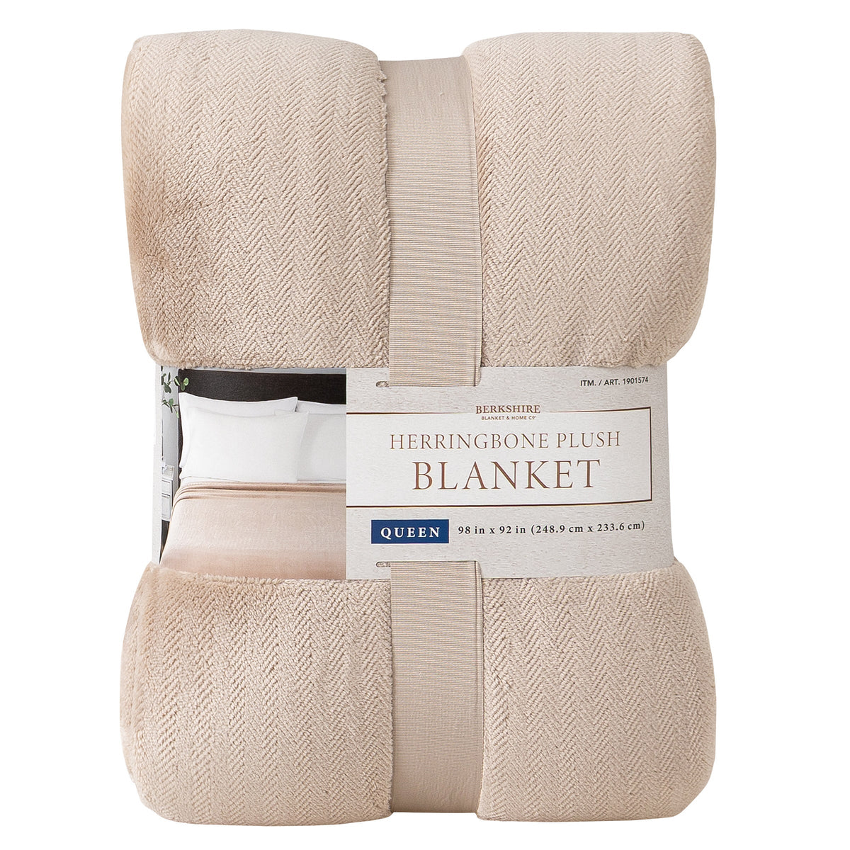 Berkshire Herringbone Plush Blanket