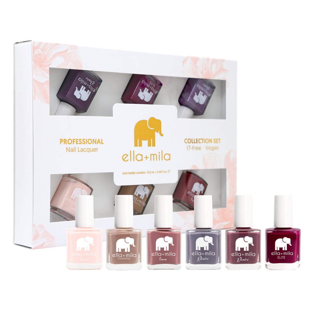 ella + mila Nail Lacquer Polish Collection, 6-piece Set, 0.45 fl oz Each - product image