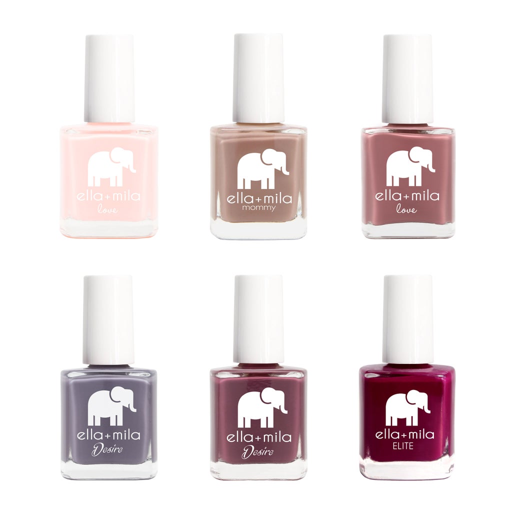 ella + mila Nail Lacquer Polish Collection, 6-piece Set, 0.45 fl oz Each - product image