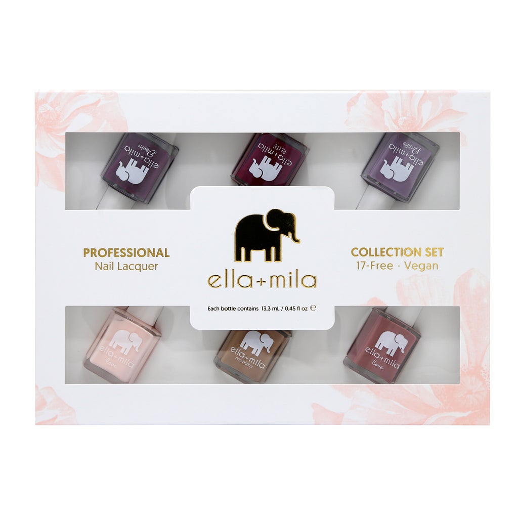 ella + mila Nail Lacquer Polish Collection, 6-piece Set, 0.45 fl oz Each - product image