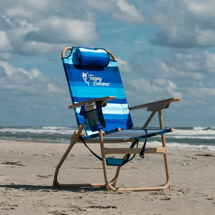 [color:stripes] Tommy Bahama Hi-Boy Beach Chair - Stripes - image 1