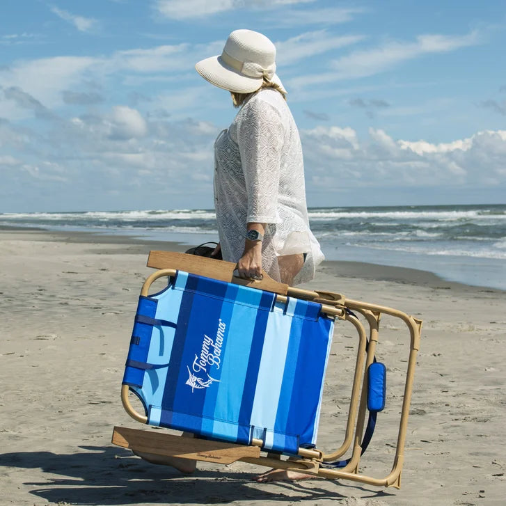 [color:stripes] Tommy Bahama Hi-Boy Beach Chair - Stripes - image 3