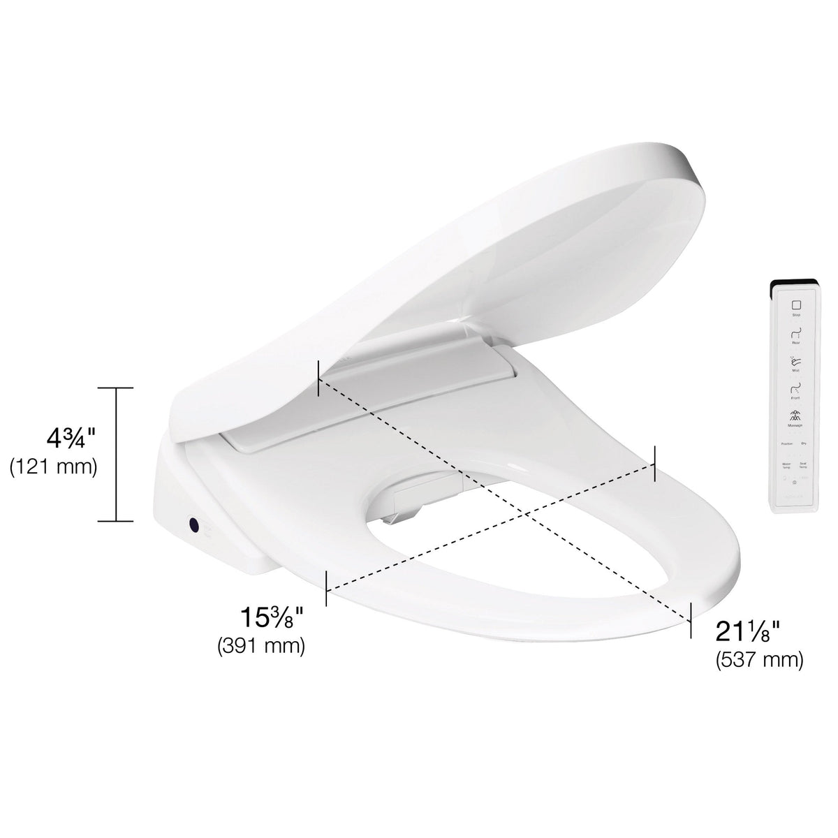 Kohler PureWash E805 Bidet Toilet Seat with Remote Control