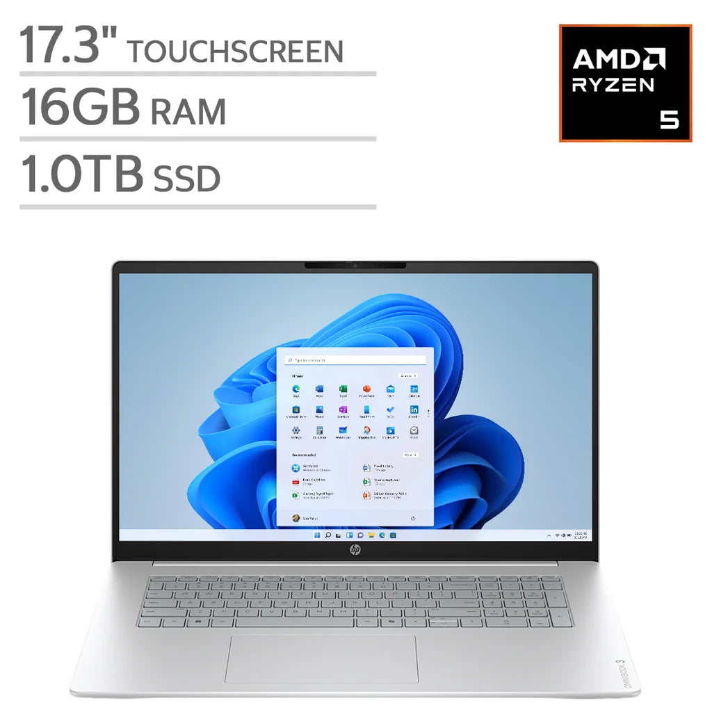 HP OmniBook 3 17.3" Touchscreen Laptop - AMD Ryzen 5 130 - FHD (1920 x 1080) - 16GB Memory - 1TB SSD - Windows 11 Home – image 1