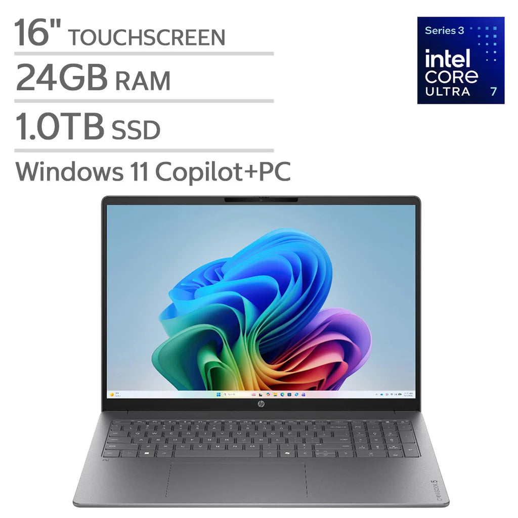 HP OmniBook 5 16" Touchscreen Laptop - Intel Core Ultra 7 Series 3 - Copilot+ PC - 2K (1920 x 1200) - 24GB Memory - 1TB SSD - Windows 11 Home – image 1