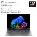 HP OmniBook 5 16" Touchscreen Laptop - AMD Ryzen AI 9 465 - Copilot+ PC - 2K OLED (1920 x 1200) - 32GB Memory - 1TB SSD - Windows 11 Home – image 1