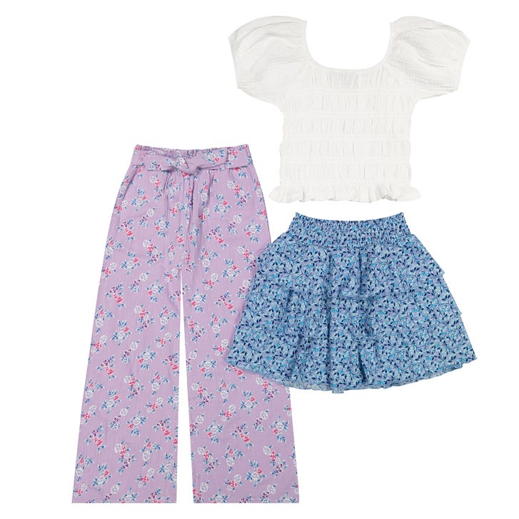 French Connection Youth 3-piece Purple Pant & Skirt Set - image 4