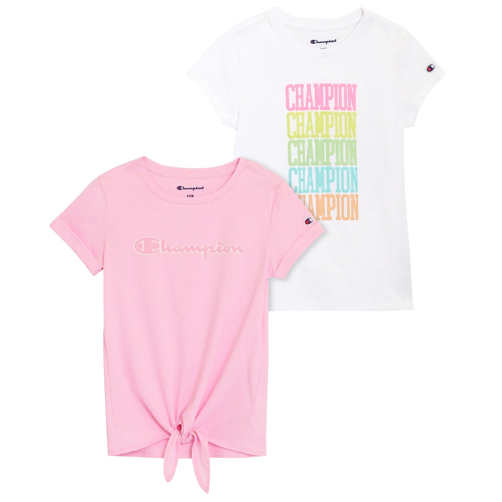 [color:pink] Champion Youth 2-pack Tee - Pink - image 3