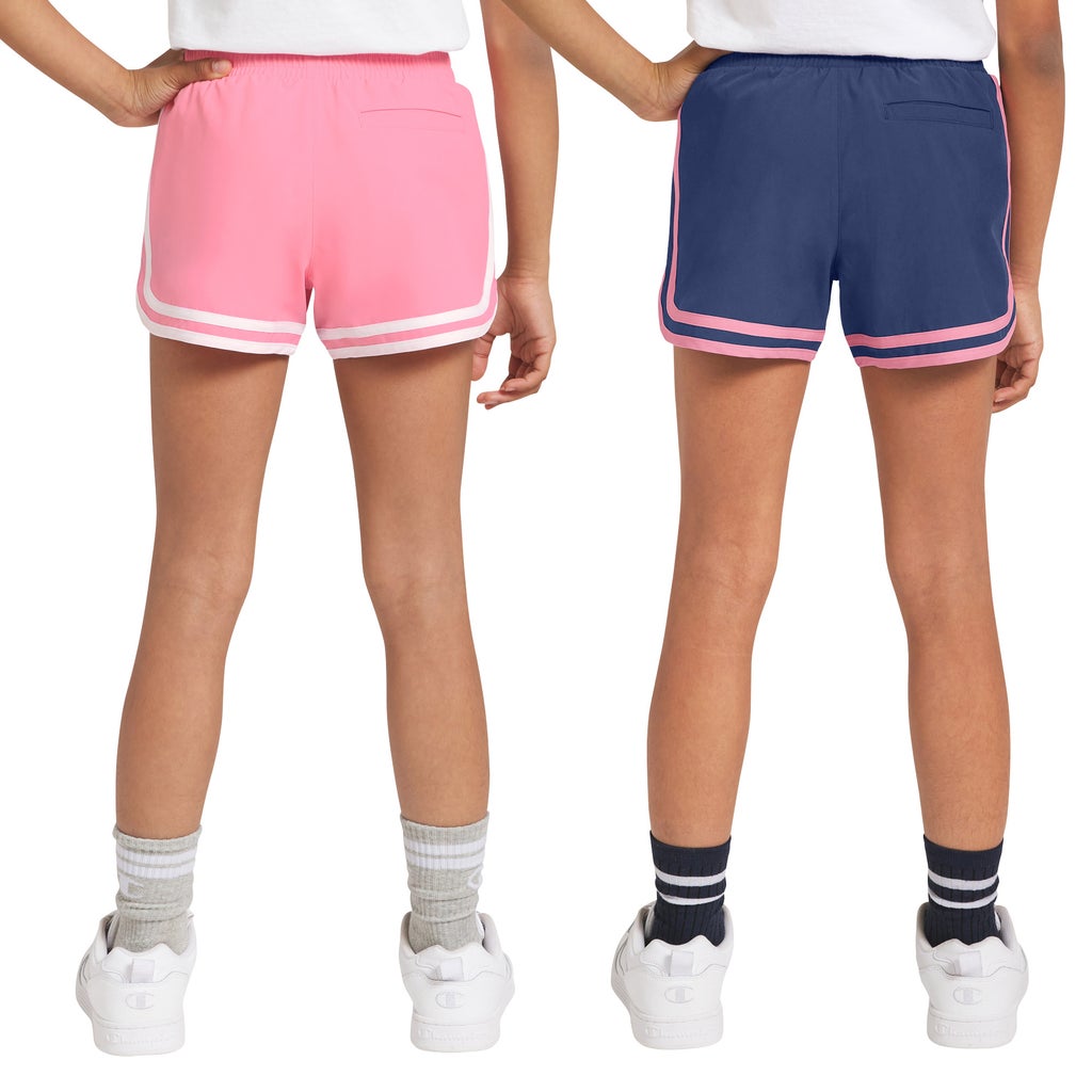 [color:pink] Champion Youth 2-pack Stripe Short - Pink - image 2