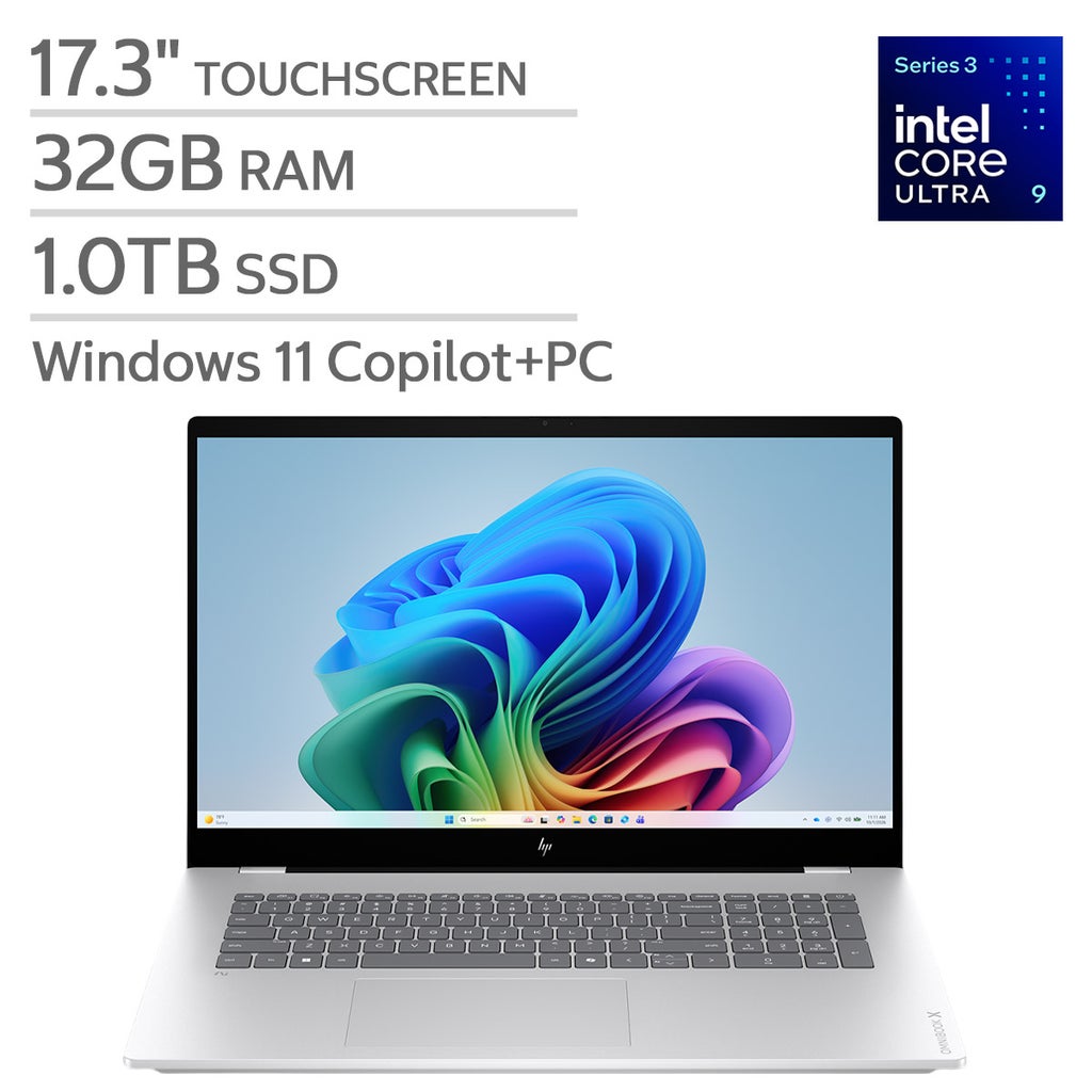 HP OmniBook X 17.3" Touchscreen Laptop - Intel Core Ultra 9 Series 3 Processor - Copilot+ PC - FHD (1920 x 1080) - 32GB Memory - 1TB SSD - Windows 11 Home – image 1