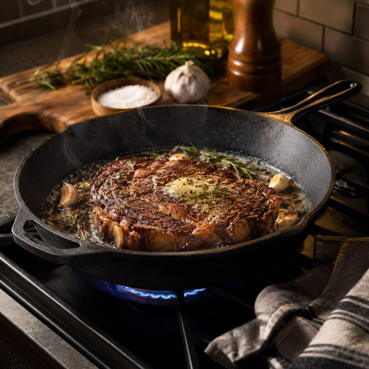Smith & Clark 15” Pre-Seasoned Cast Iron Skillet