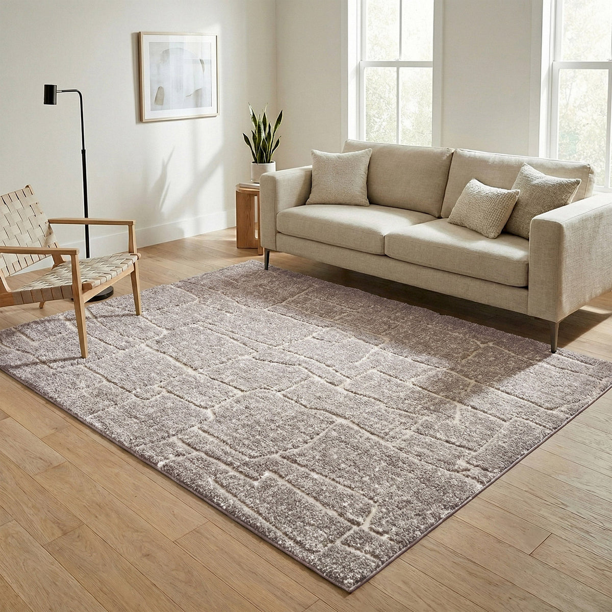 Gertmenian Turin Area Rug, Marais Gray, 5’3” x 7’