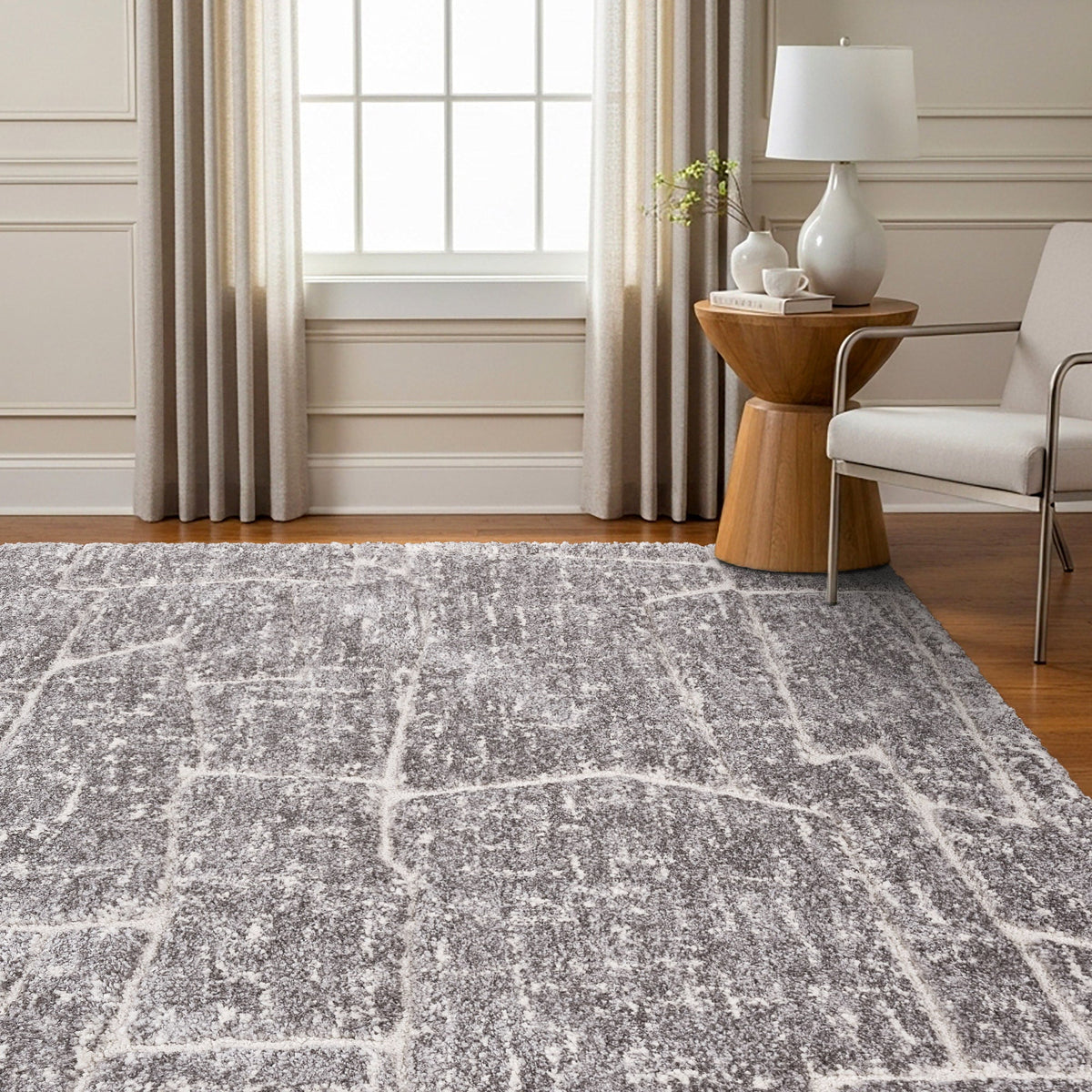 Gertmenian Turin Area Rug, Marais Gray, 5’3” x 7’