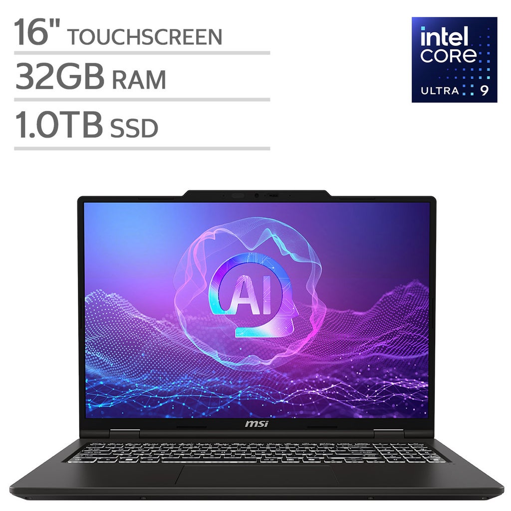 MSI Venture 16 AI Laptop - 16" OLED 2048 x 1280 Touchscreen - Intel Core Ultra 9 285H - 32GB RAM - 1TB SSD - Windows 11 – image 1