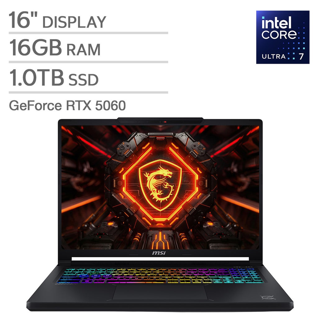 MSI Crosshair 16 Max 16" Gaming Laptop — Intel Core Ultra 7 251HX — NVIDIA RTX 5060 — 2560x1600 OLED Display — 16GB DDR5 RAM — 1TB SSD — Windows 11 – image 1
