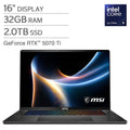 MSI Stealth 16" Gaming Copilot+ PC Laptop - Intel Core Ultra 9 386H - NVIDIA RTX 5070 Ti - 2560x1600 OLED - 32GB RAM - 2TB SSD - Windows 11 – image 1
