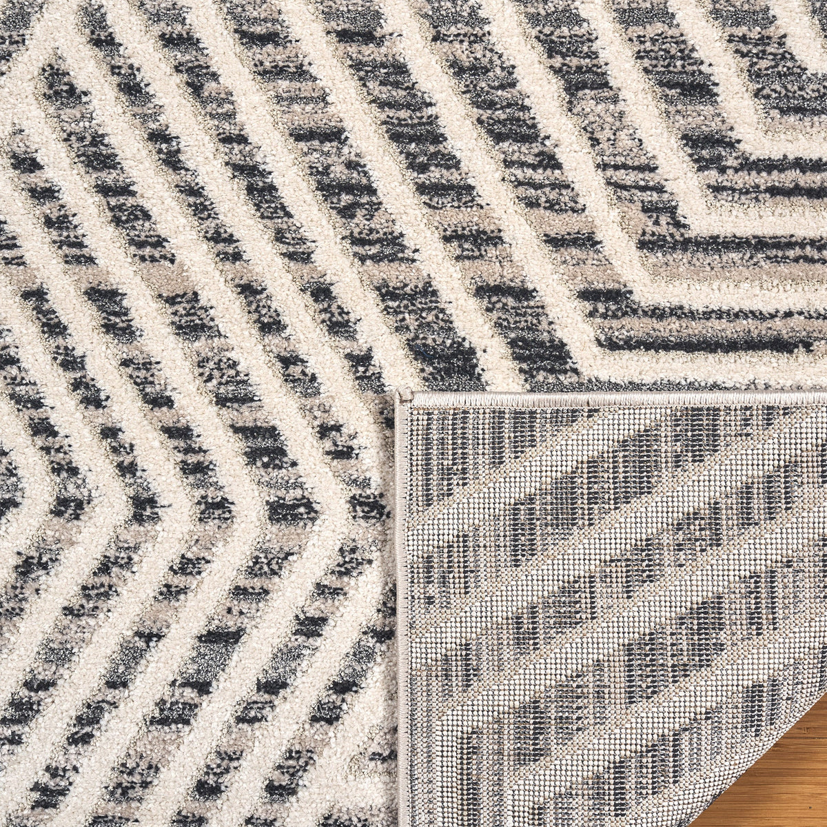 Solaris Area Rug, Viara Charcoal, 5’3” x 7’