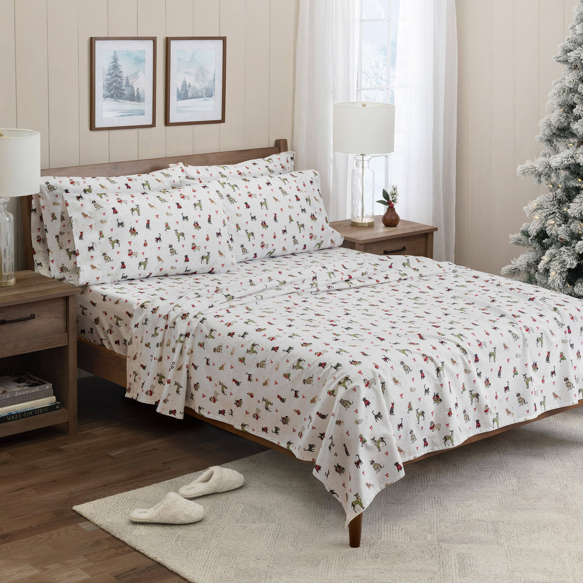 Holiday Market 6-piece Printed Cotton Sheet Sets