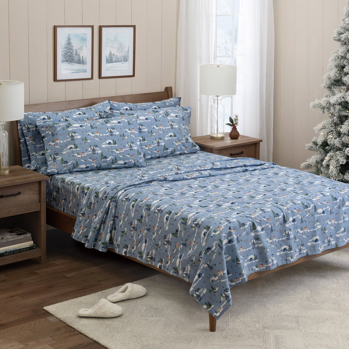 Holiday Market 6-piece Printed Cotton Sheet Sets