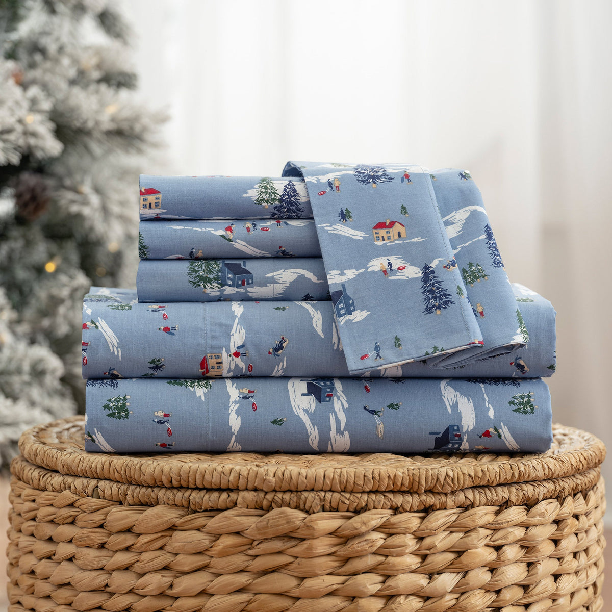 Holiday Market 6-piece Printed Cotton Sheet Sets