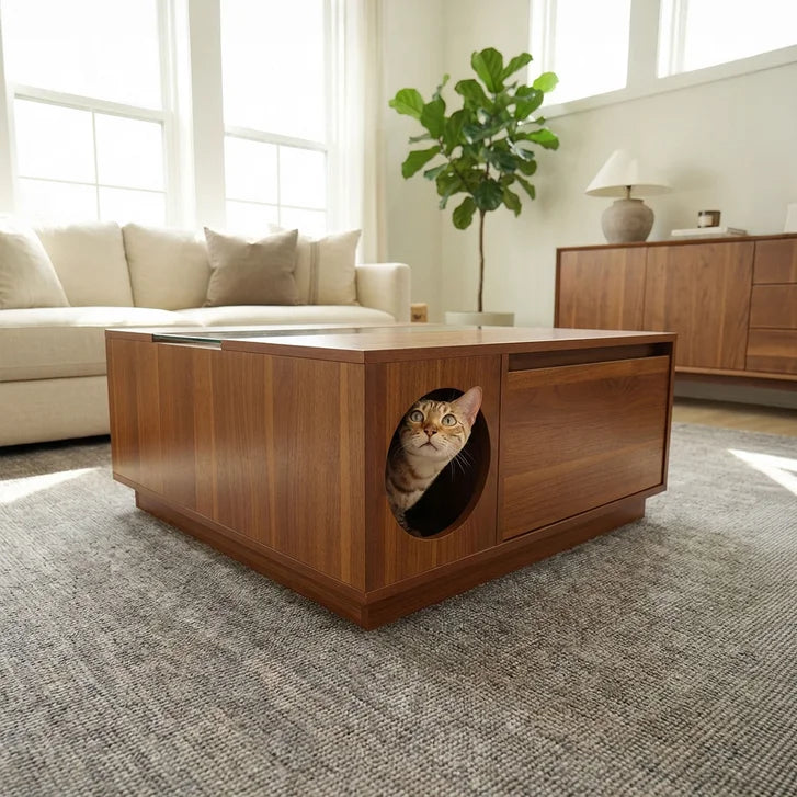 Coco Coffee Table with Hidden Pet Hideout - image 2