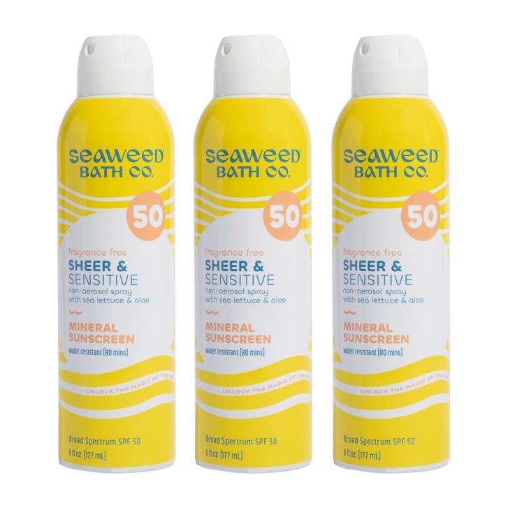 Seaweed Bath Co. Sheer & Sensitive Mineral Sunscreen Spray SPF 50, 6 oz, 3-pack - image 1
