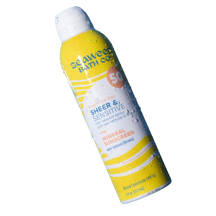 Seaweed Bath Co. Sheer & Sensitive Mineral Sunscreen Spray SPF 50, 6 oz, 3-pack - image 3