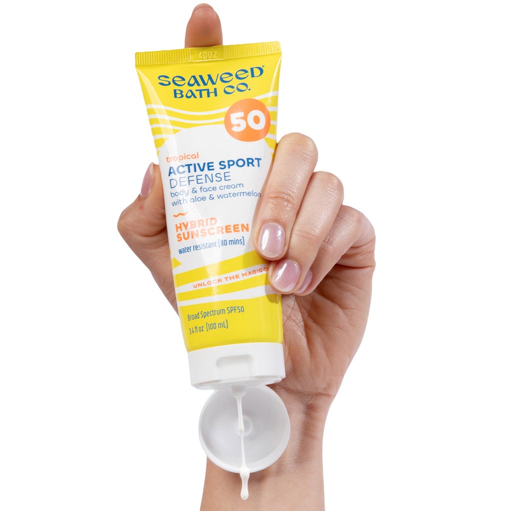 Seaweed Bath Co. Active Sport Defense Sunscreen Lotion SPF 50, 3.4 oz, 3-pack - product image