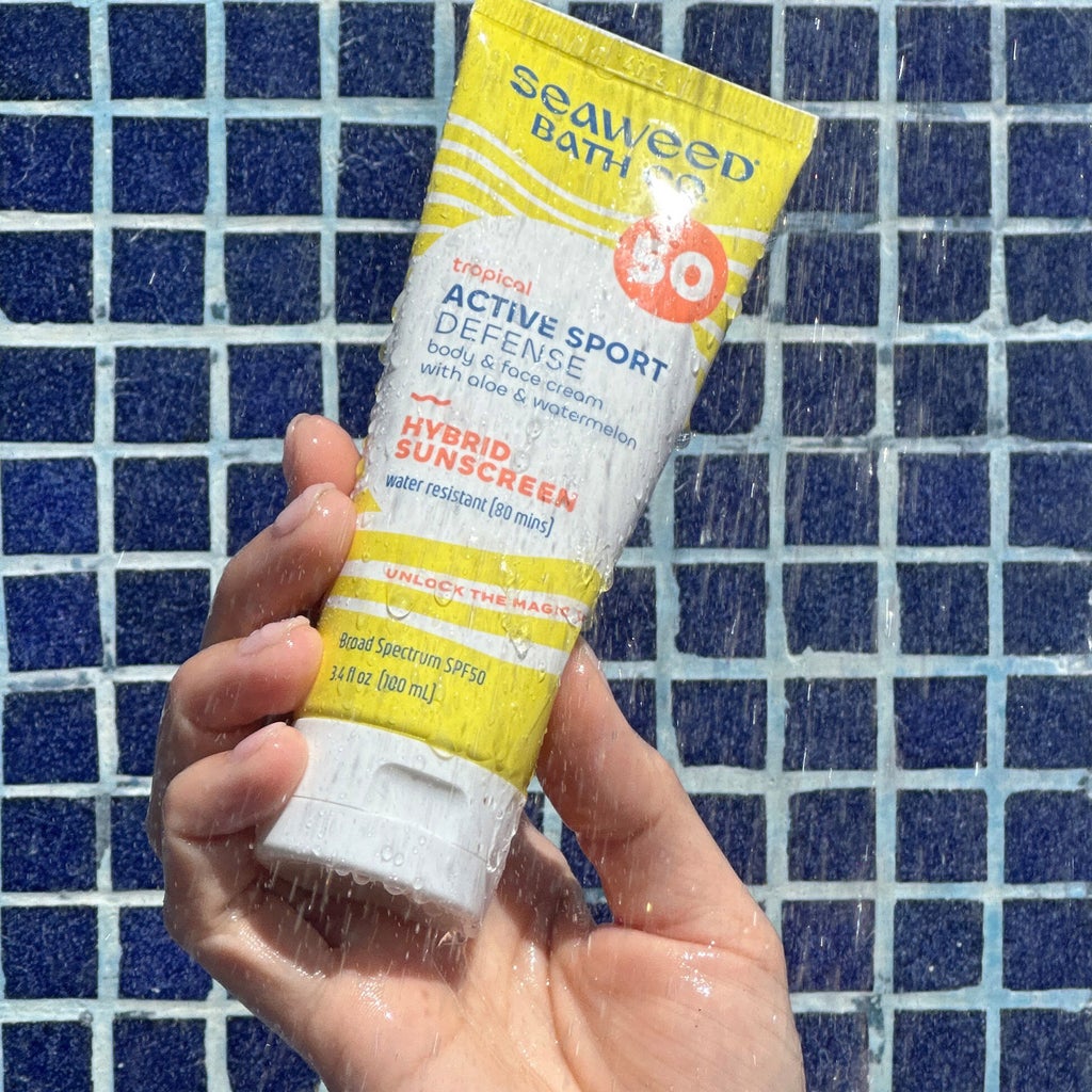 Seaweed Bath Co. Active Sport Defense Sunscreen Lotion SPF 50, 3.4 oz, 3-pack - product image