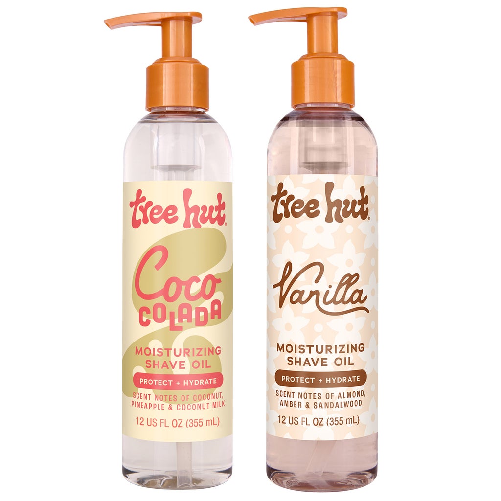 Tree Hut Moisturizing Shave Oil, Vanilla and Coco Colada, 12 fl oz, 2-pack - product image