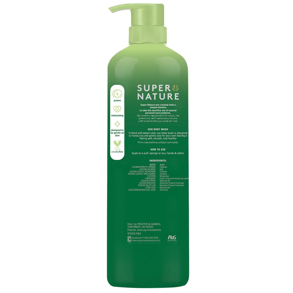 Super Nature Moisturizing Aloe Body Wash, 30 fl oz - product image