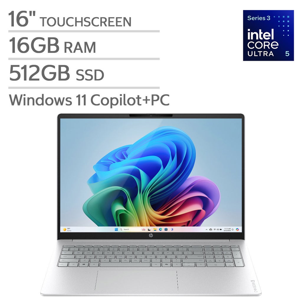 HP OmniBook 3 16" Touchscreen Laptop - Intel Core Ultra 5 Series 3 - Copilot+ PC - 2K (1920 x 1200) - 16GB Memory - 512GB SSD - Windows 11 Home – image 1