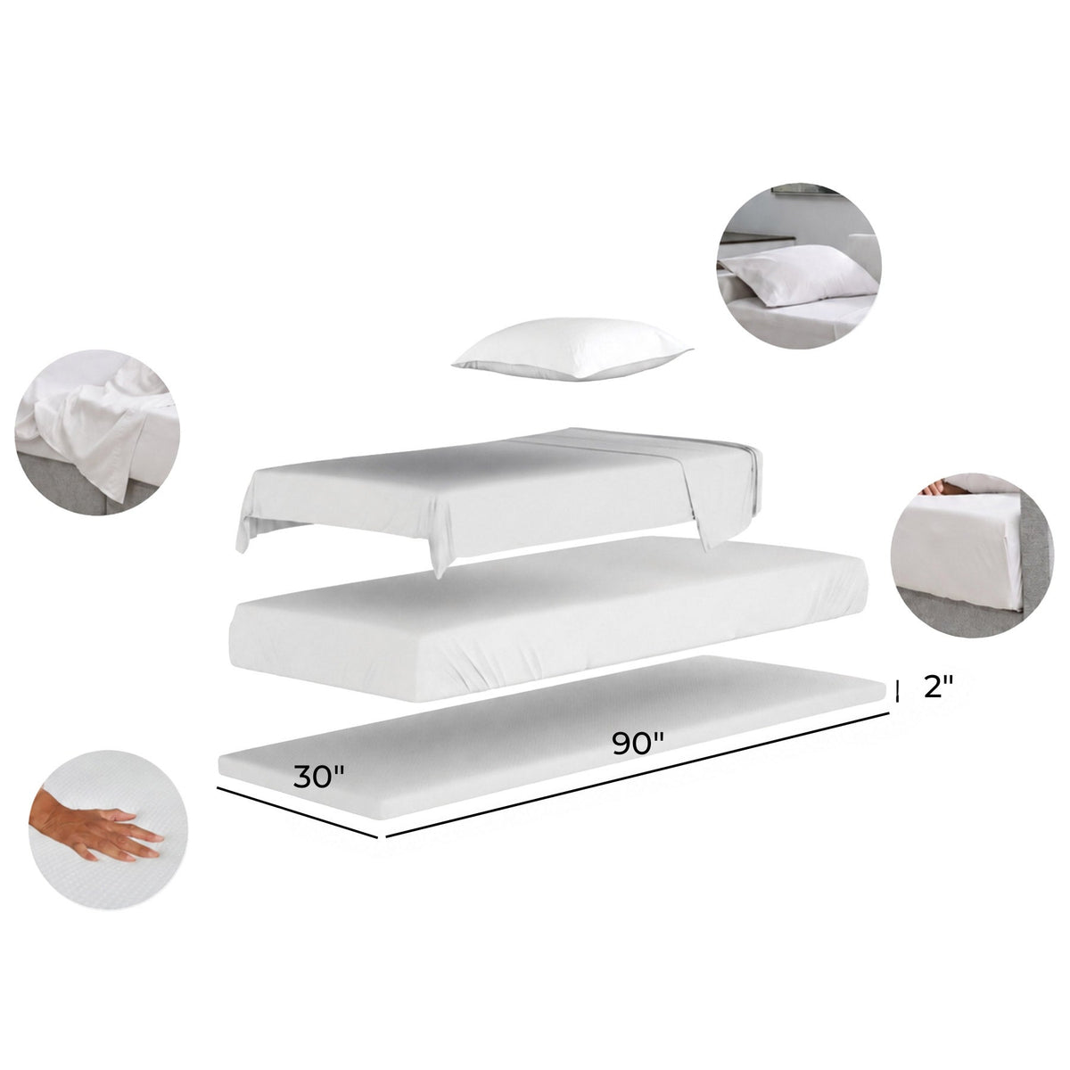 Flexsteel Flex Sleep Kit with Memory Foam Topper