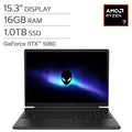 Alienware 15.3" Gaming Laptop - AMD Ryzen 7 260 Processor - NVIDIA GeForce RTX 5060 - 16GB RAM - WUXGA (1920 x 1200) 165Hz Display - 1TB SSD - Windows 11 Home – image 1