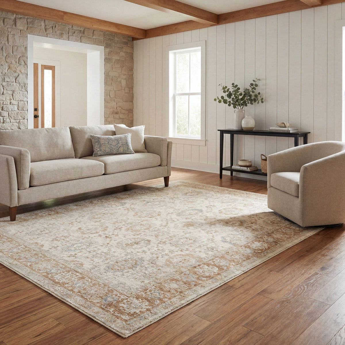 Surya Davinci Area Rug, Harrington Brown, 7’10” x 10’2"