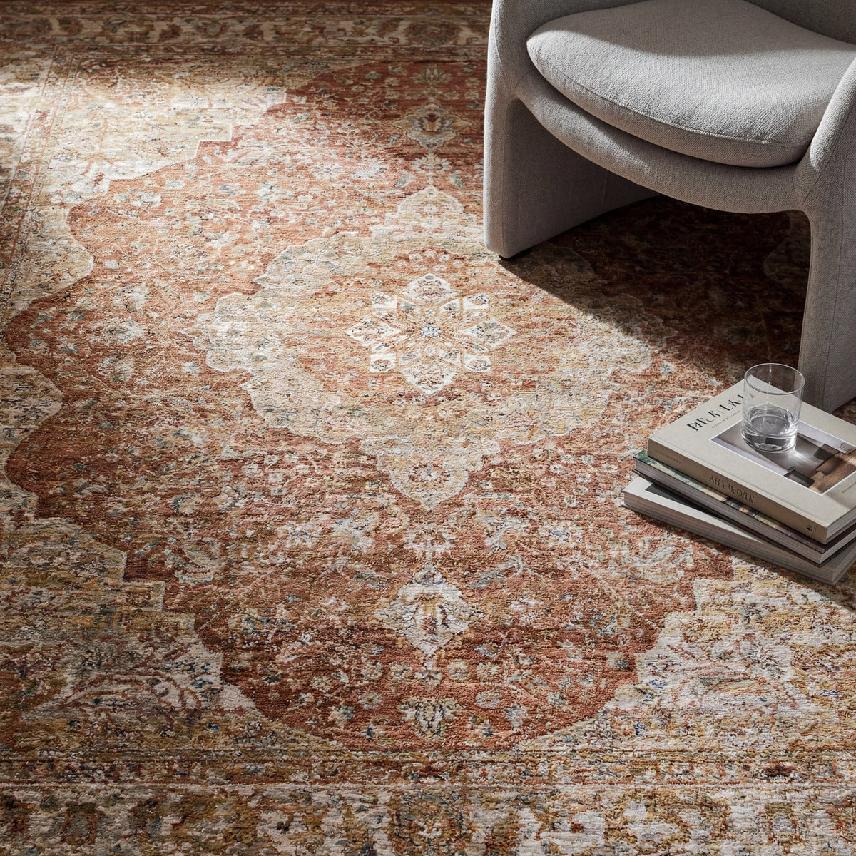Surya Davinci Area Rug, Sovereign Red, 6’7” x 9’6”