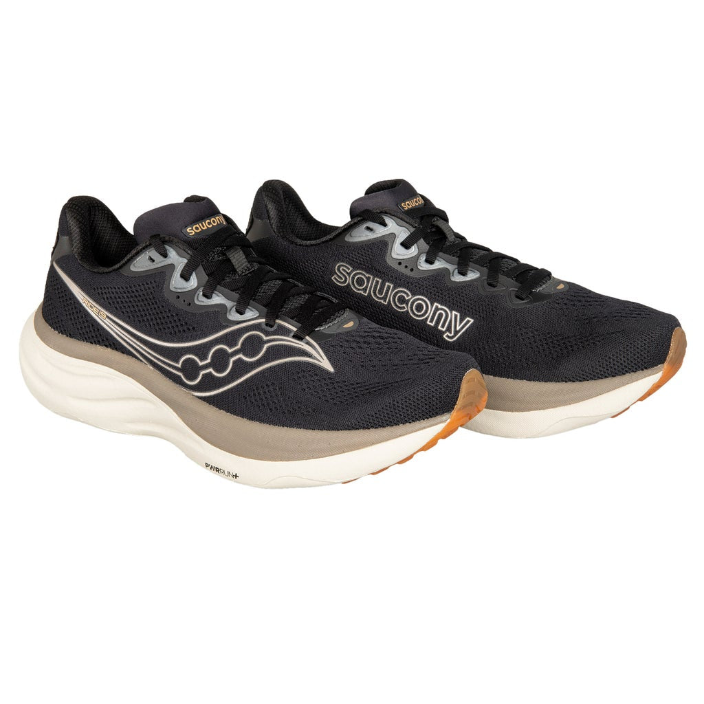 [color:black] Saucony Men's Rider 19 Shoe - Black - image 1