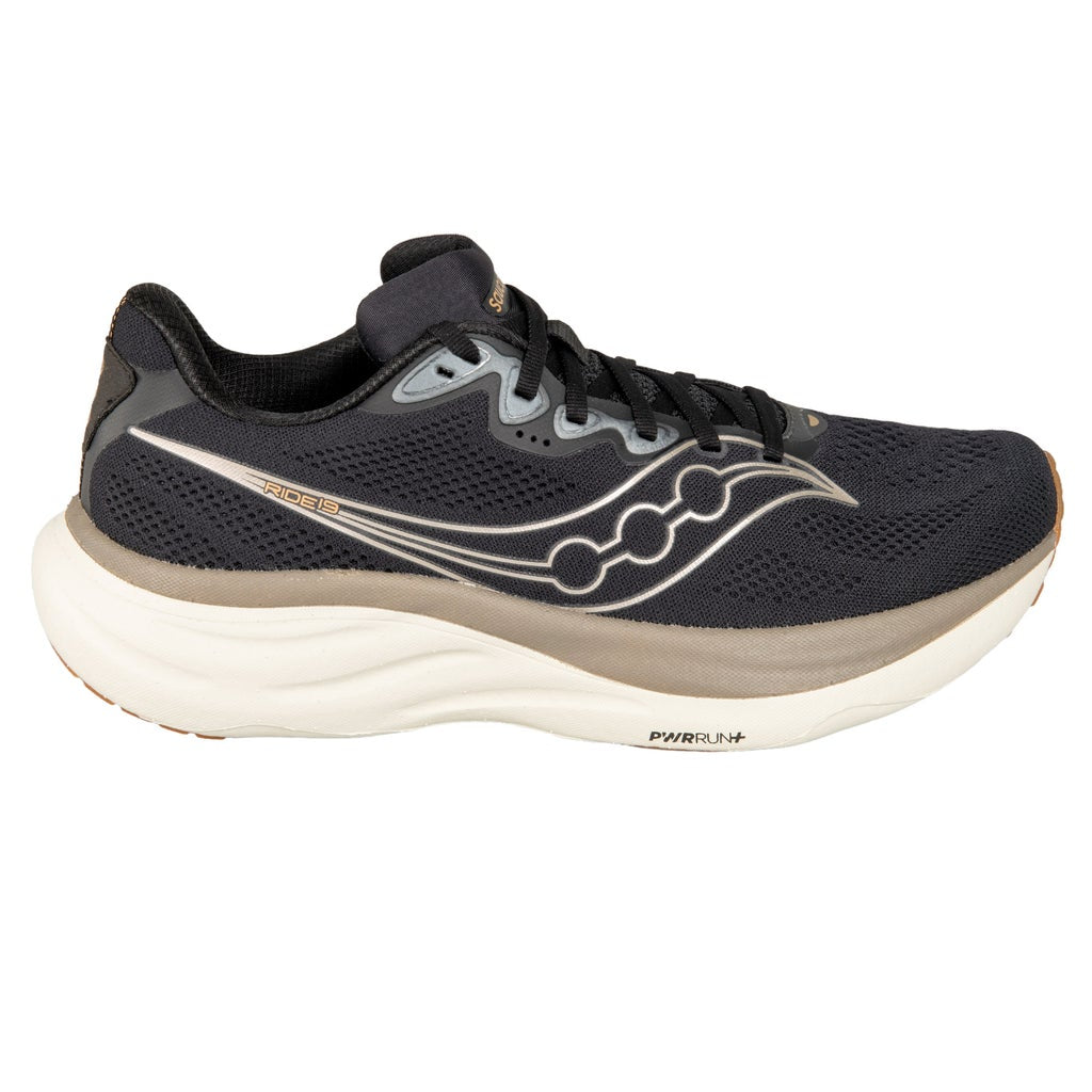 [color:black] Saucony Men's Rider 19 Shoe - Black - image 2