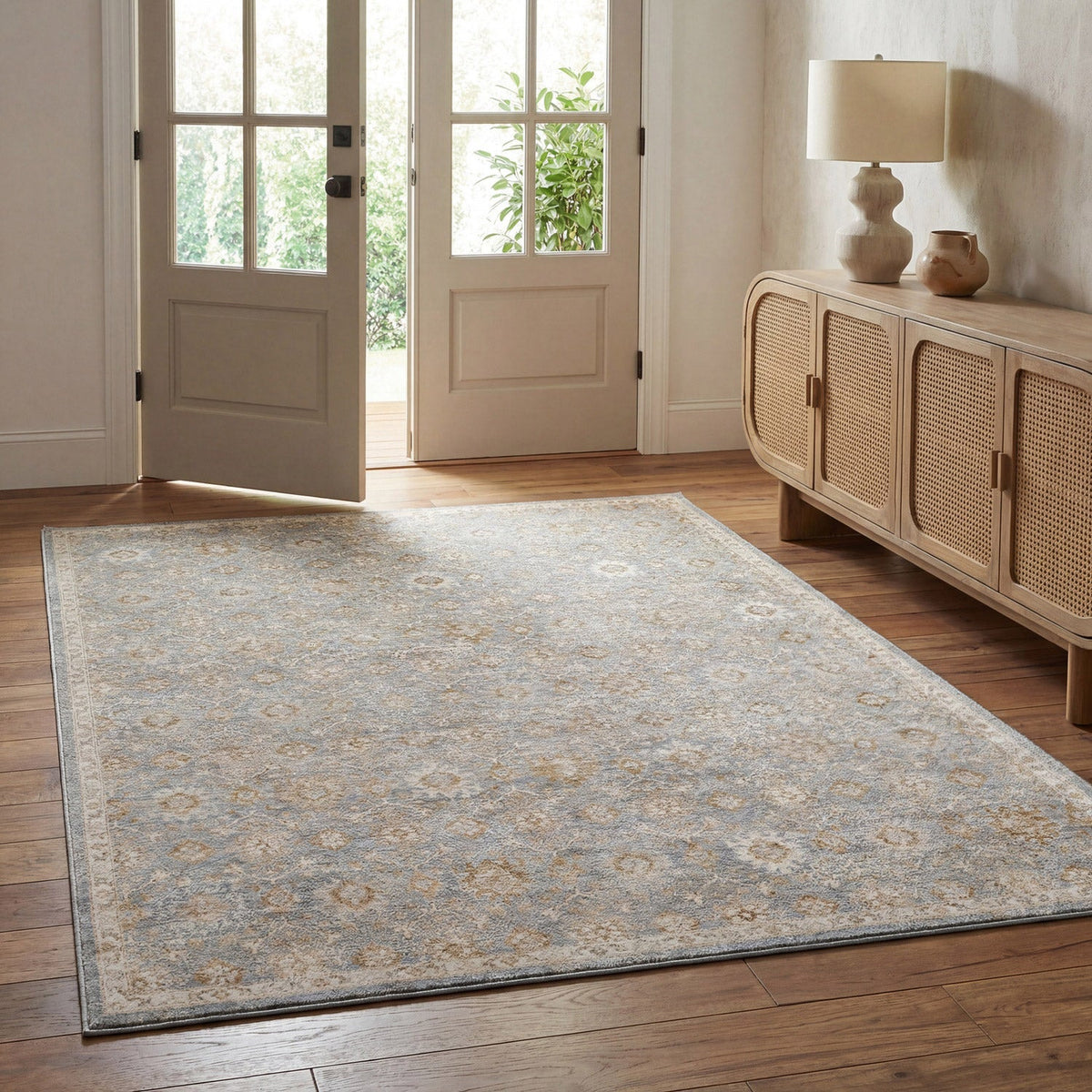 Surya Davinci Area Rug, Ashbourne Blue, 5’ x 7’5”