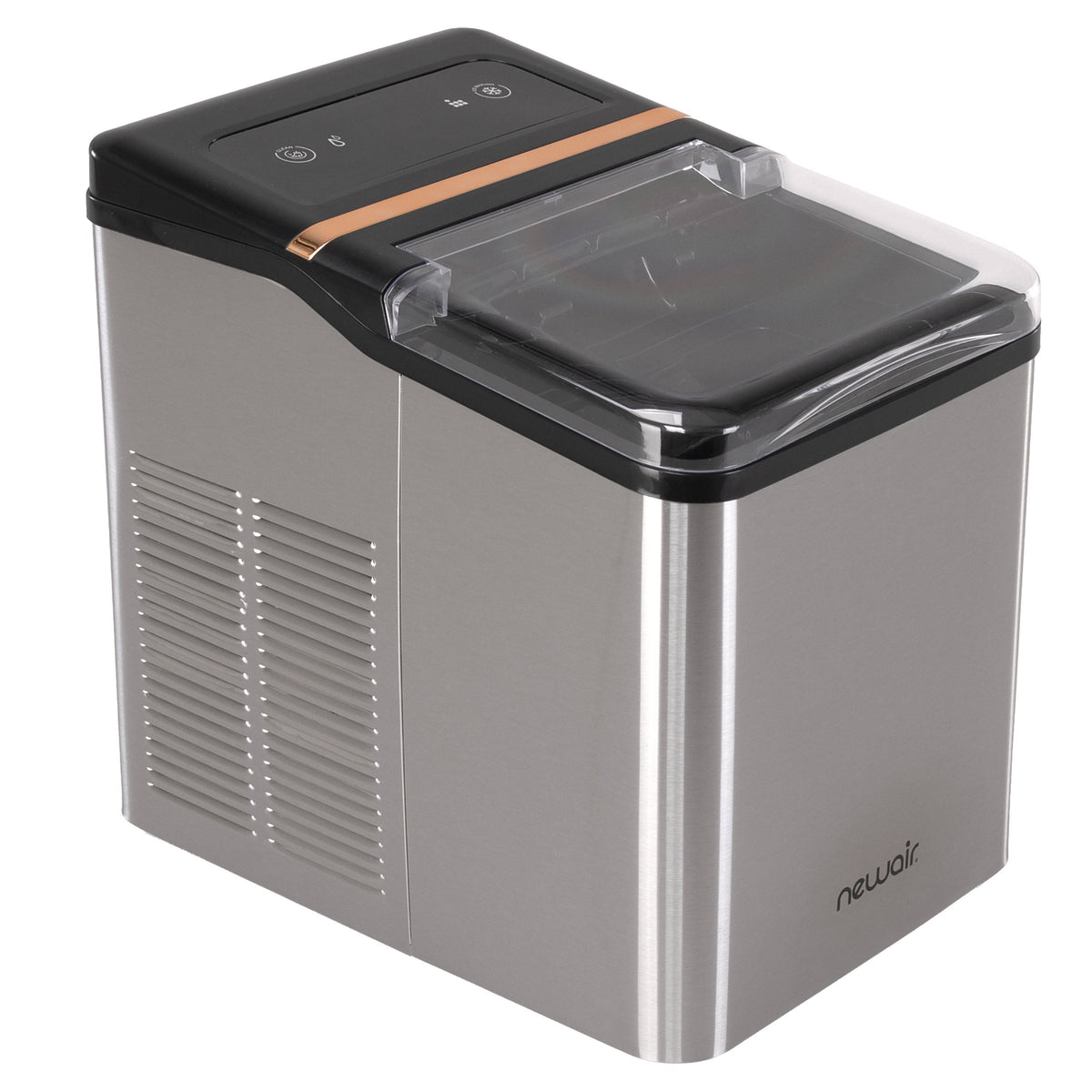 Newair Countertop Nugget Ice Maker, 30 lbs, Stainless Steel