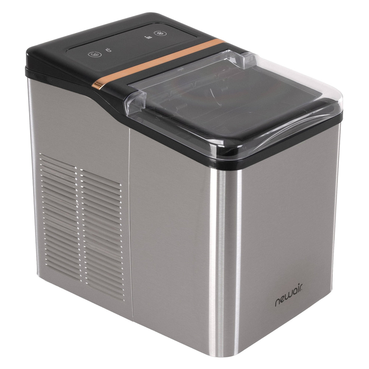 Newair Countertop Nugget Ice Maker, 30 lbs, Stainless Steel