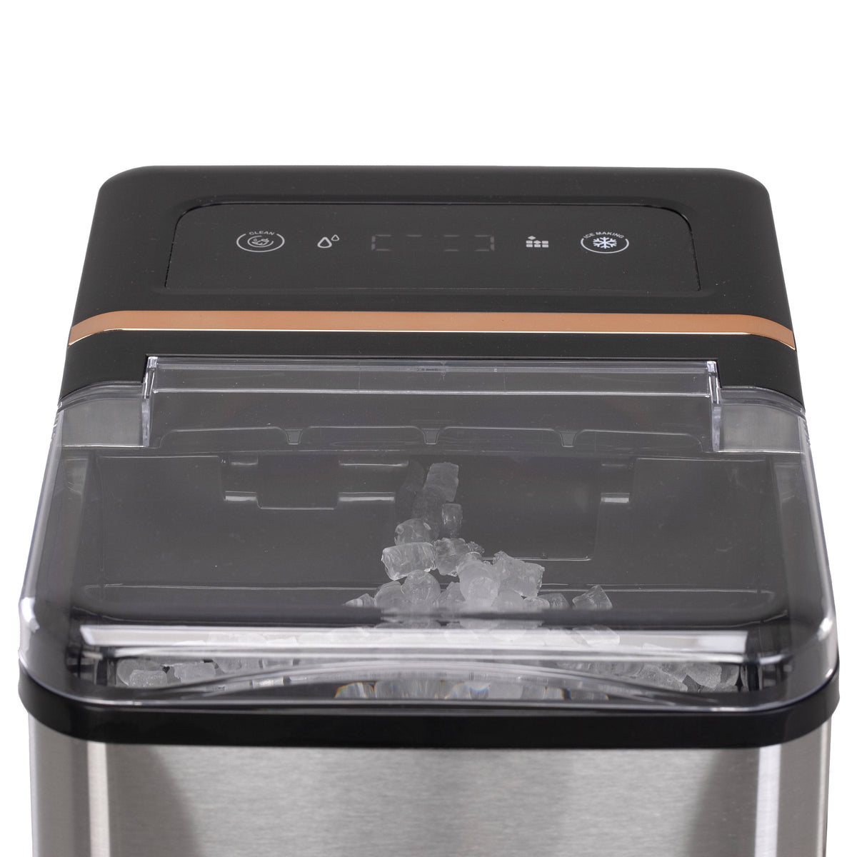 Newair Countertop Nugget Ice Maker, 30 lbs, Stainless Steel