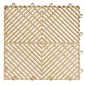 [color:beige] MotoFloor Vented Modular Garage Flooring Tiles - Beige - image 1