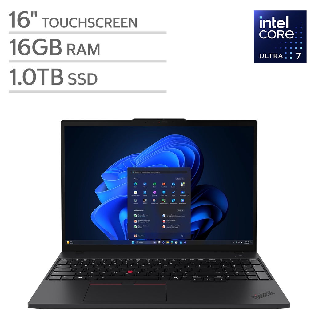 Lenovo ThinkPad T16 Gen 4 - 16" WUXGA (1920X1200) Touchscreen Laptop - Intel Core Ultra 7 255H Processor - 16GB DDR5 RAM - 1TB SSD - Windows 11 Pro – image 1